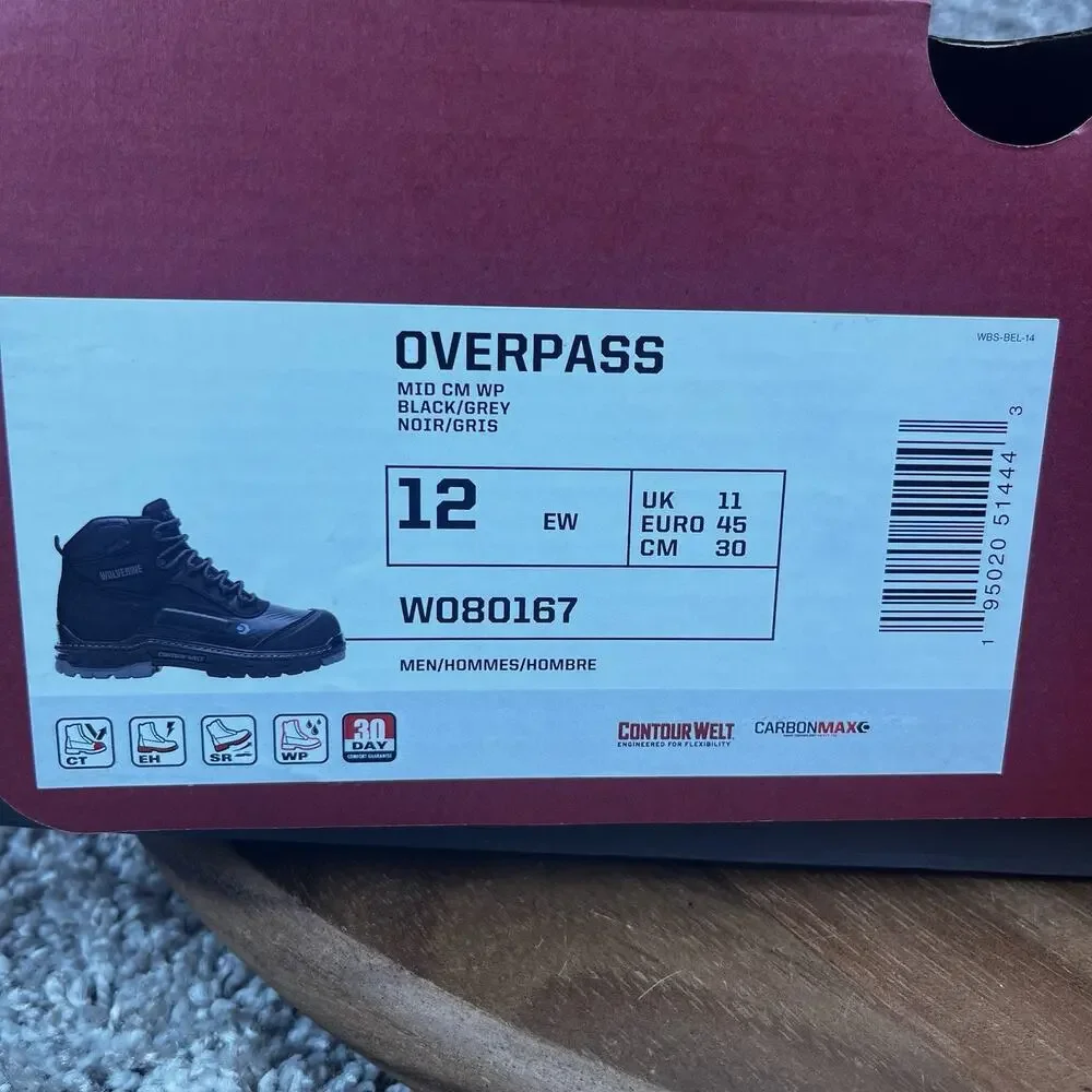 Wolverine Overpass Mens Size 12 Extra Wide 6